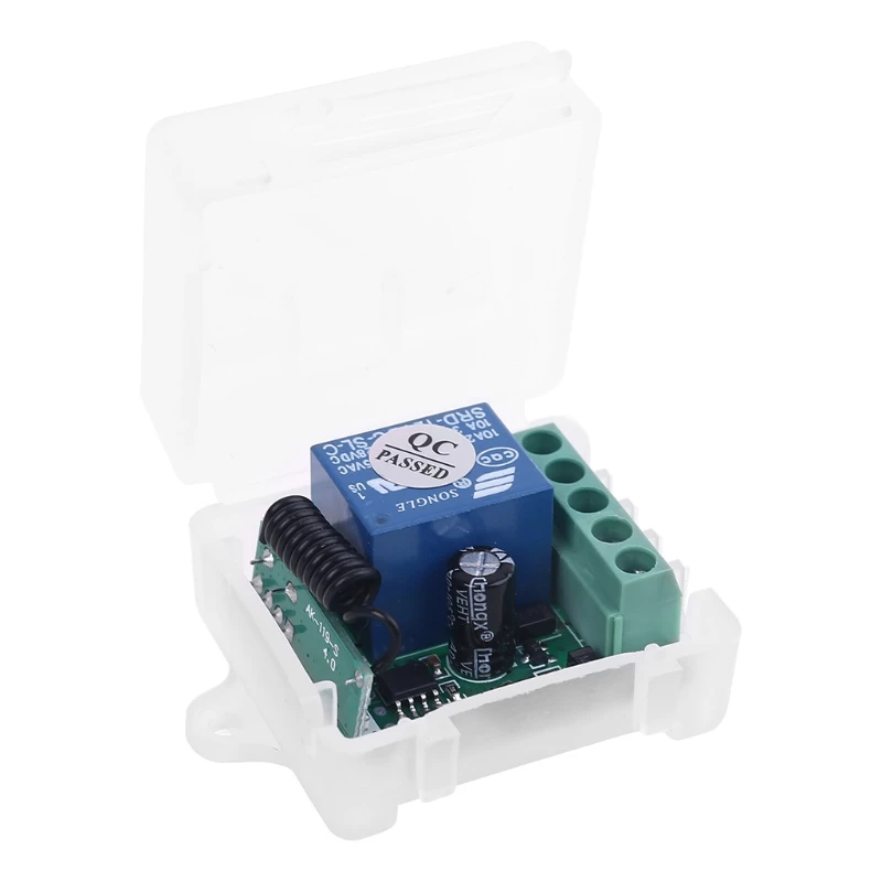 

433Mhz Wireless Remote Control Switch DC 12V 1CH Relay Receiver Module RF Transmitter for Electric Door LED Car Light 40JB