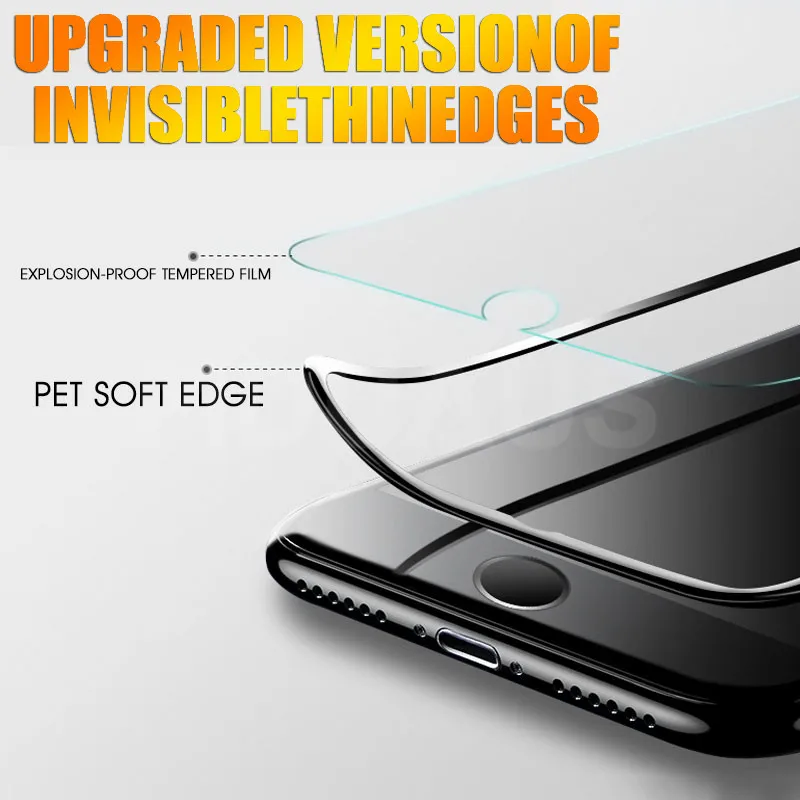 9D защитное закаленное стекло на iPhone 6 6s 7 8 Plus X 10 стекло протектор экрана Мягкий край изогнутый для iPhone XR XS MAX