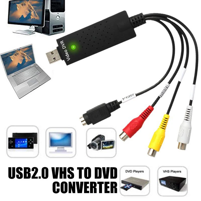 USB Карта видеозахвата TV DVD VHS DVR адаптер захвата 2 0 для аудио AV S видео Windows| |