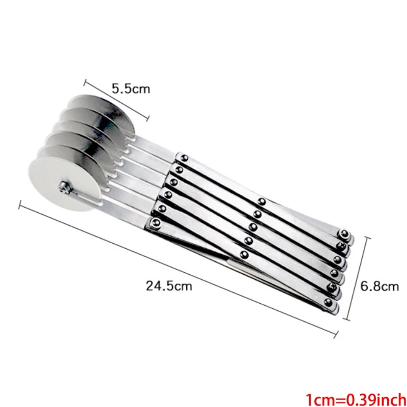 

Goldbaking Adjustable Dough Divider for Pastry Pizza Wheel Cutter Pasta Knife