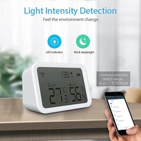 led digital display wifi temperature humidity sensor home indoor wireless smart hygrometer thermometer alexa google assistant