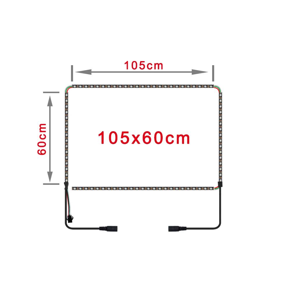 105cm x 60cm ТВ ПОДСВЕТКА Ambilight комплект ТВ Ambilight эффект для 4K ТВ HDMI источники освещение для гостиной освещение рассеянного смещения для 5"-80" ТВ - Испускаемый цвет: 105cm x 60cm