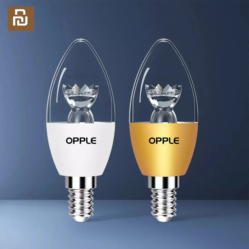 Новый Youpin OPPLE светодиодный лампы в форме свечи E14 5 Вт 3 четкие и яркие