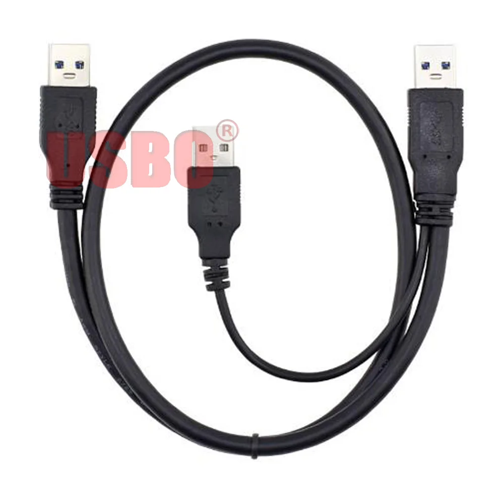 Высококачественный черный 0 6 м USB 3 штекер к мобильный жесткий диск кабель с