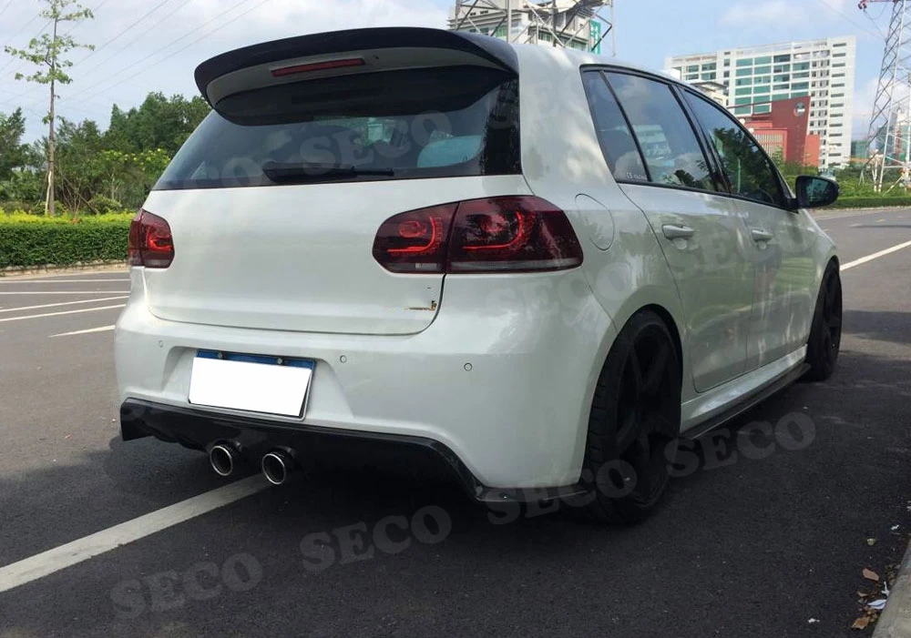 Для Volkswagen VW Golf 6 VII MK6 R20 2010-2013 задний диффузор спойлер из углеродного волокна/FRP E стиль задний Hugger бампер Защита