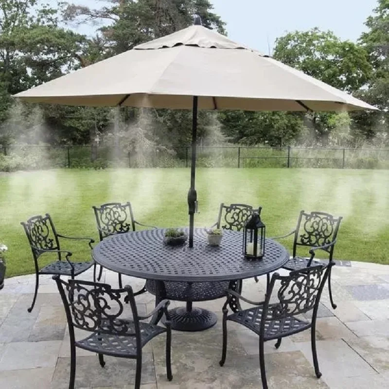 

Outdoor Misting Cooling System Garden Sprinkler Accumulator Courtyard Irrigation Tap Water Spray Mister Nozzles Devices Set