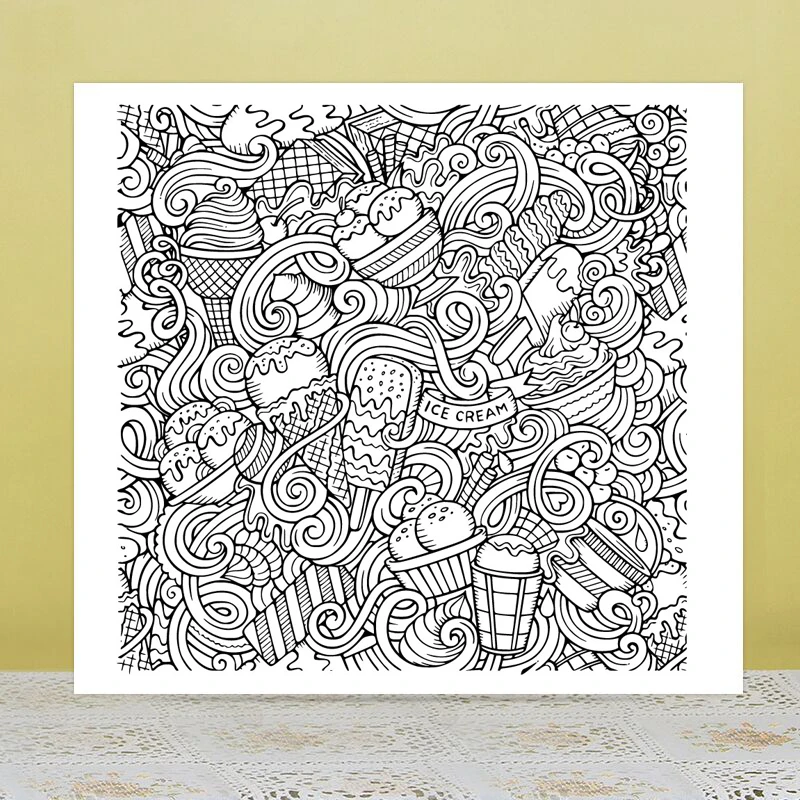 

ZhuoAng Enjoy delicious Clear Stamps / sealed DIY scrapbook / album decoration card / seamless seal