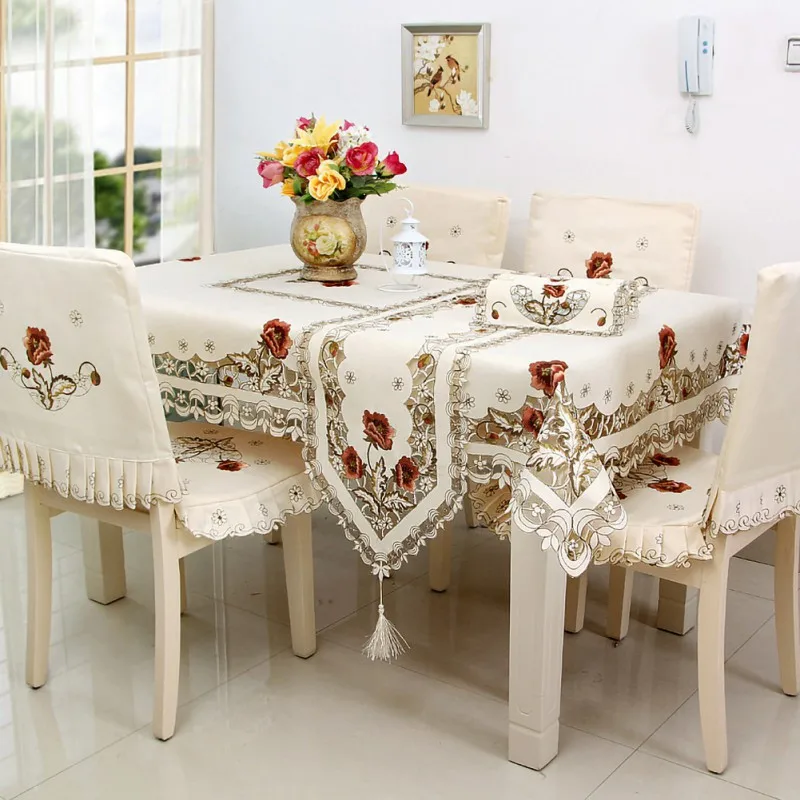 

Vintage Embroidered Cloth Rectangular Wedding Table Cloth Event Party Banquet Home Decoration Table Cover Table Clot Table Cover