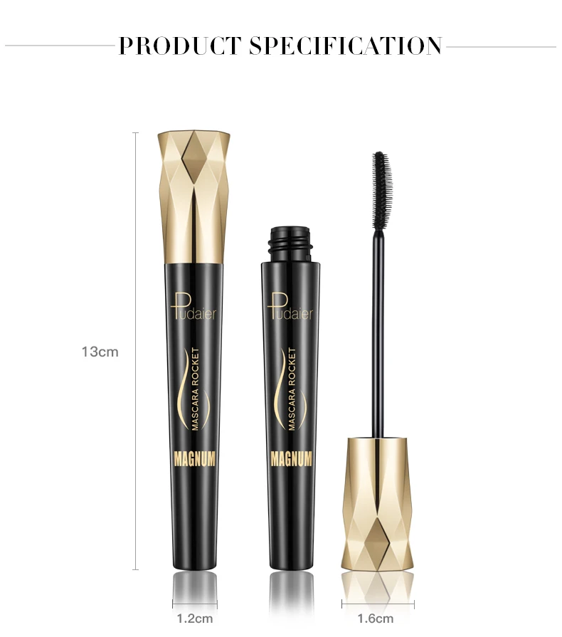 Pudaier 4D Silk Fiber Thick Lengthening Lash Extension Eyelash Mascara Waterproof Curling Eyelashes Maquiagem |
