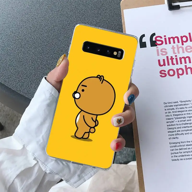 

KAiKAO Bear Phone Case For Samsung Galaxy S10 S10e S8 S9 Plus S7 Edge Note10 9 8 Soft Transparent TPU Cove