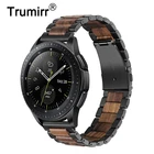 Ремешок из натурального дерева и нержавеющей стали для наручных часов + съемник звеньев для Samsung Galaxy Watch 42 мм 46 мм R800 быстросъемный ремешок