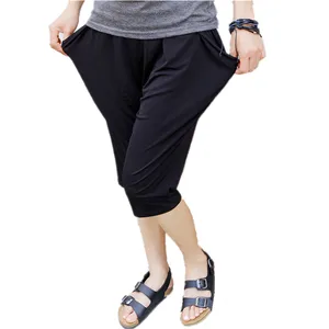 Брюки-султанки женские с эластичной талией, свободные Бриджи-бермуды с большими карманами, размера плюс для мам, большие размеры 5x 6xl, на лето