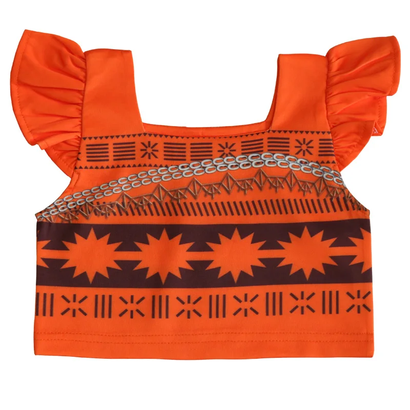 Платье Моана для маленьких девочек нарядная одежда принцессы платье комплект с