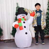 120cm led illuminated inflatable snowman air pump inflatable toys indoor outdoor holiday christmas new year party ornament decor