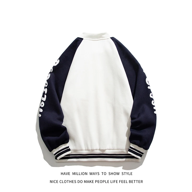 

New Arrival Autumn Embroid Stadium Award Men's Letterman Varsity Jacket Unisex Women's Baseball Bomber Coat Vintage Casual Chic