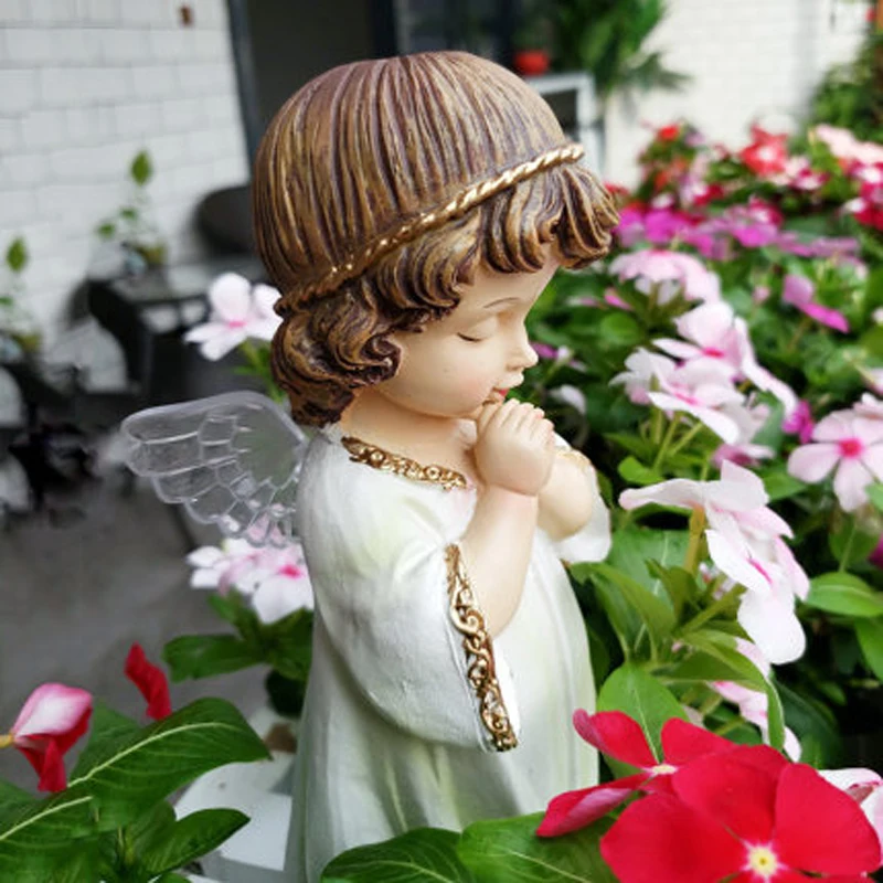 

Outdoor Garden Decoration or Home Decor Resin American Little Angel Doll bedroom desktop character statue