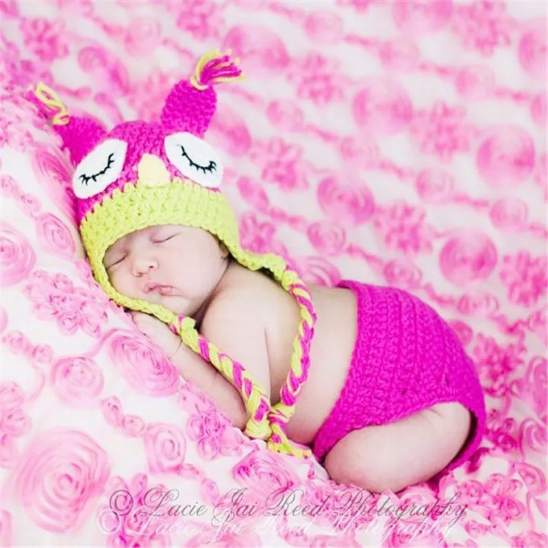 

14 Model Optional Newborn Photography Costume Crochet Knitted Photo Prop Animal Modeling Baby Photographic Accessories