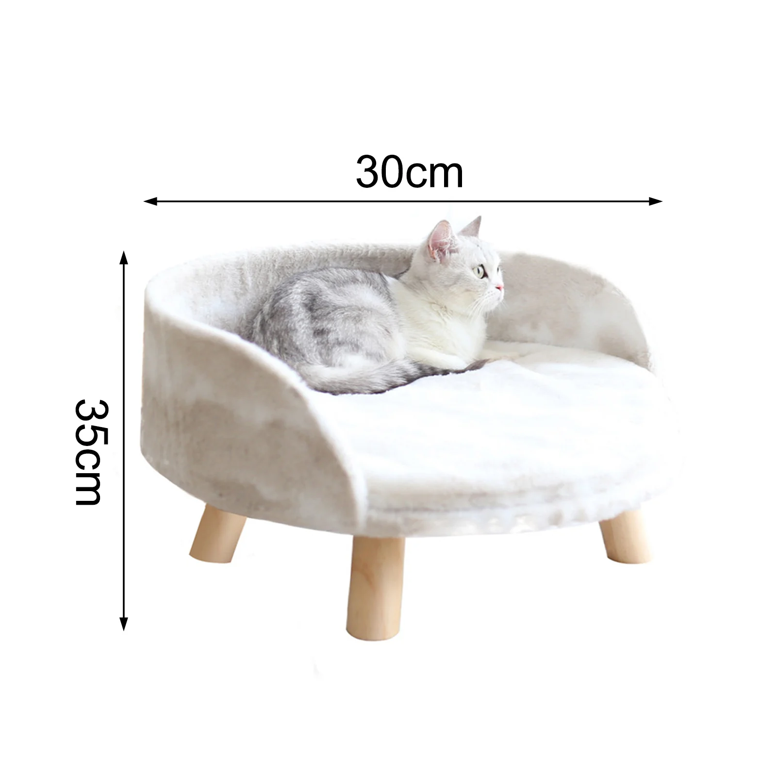 

Luxury Long Plush Dounts Dog Bed Basket Calming Bed Pet Kennel Cats House Vegan Fur Donut Cuddler Cat & Dog Bed