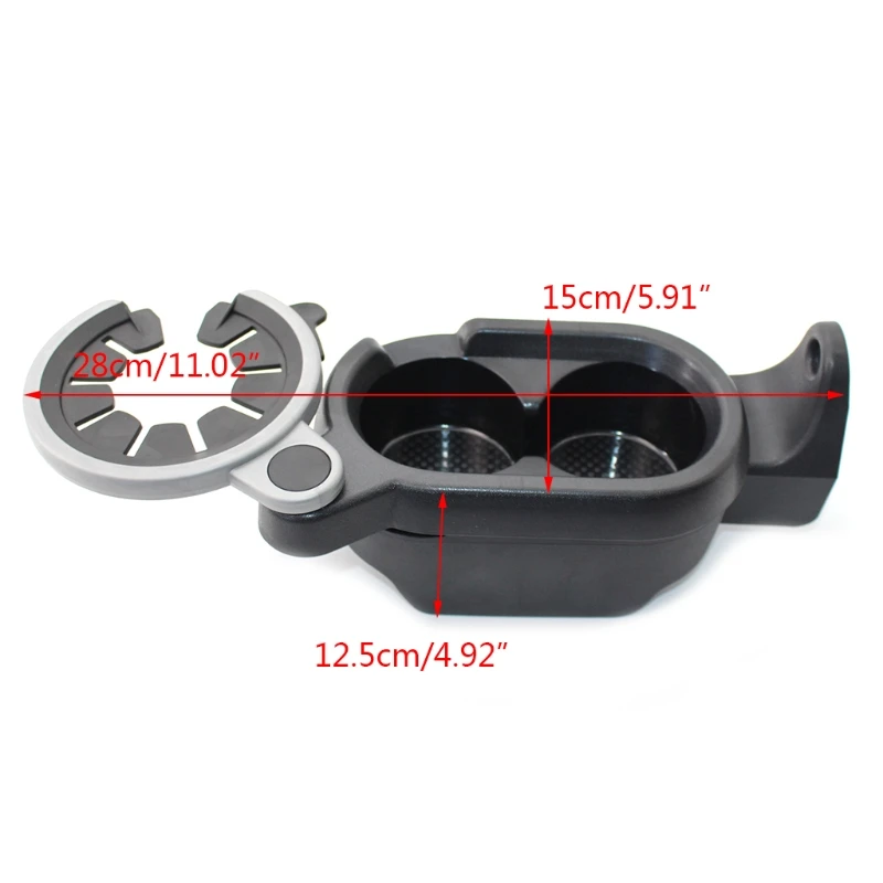 

Upgraded Car Drinks Holder Cup Mount Center Console Double Cup Holder for smart fortwo 451/450 1998-2015 OE A4518100370