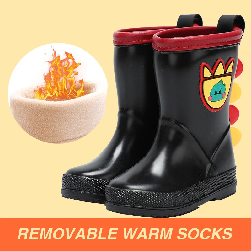 DRIPDROP Резиновые сапоги детские Непромокаемые для мальчиков и девочек с рисунком