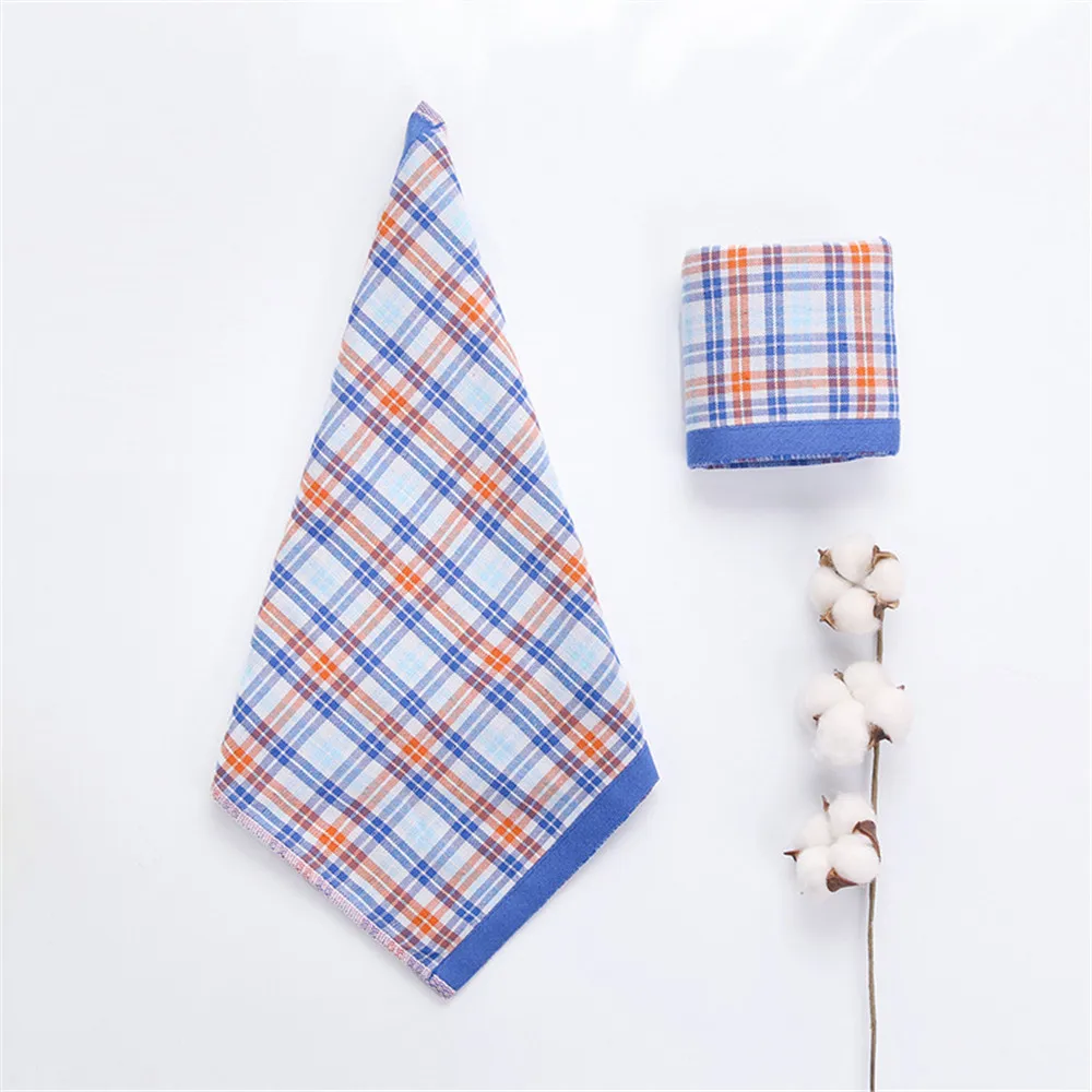 35 см хлопковое клетчатое полотенце для рук сухая рука фиолетовое синее пляжное