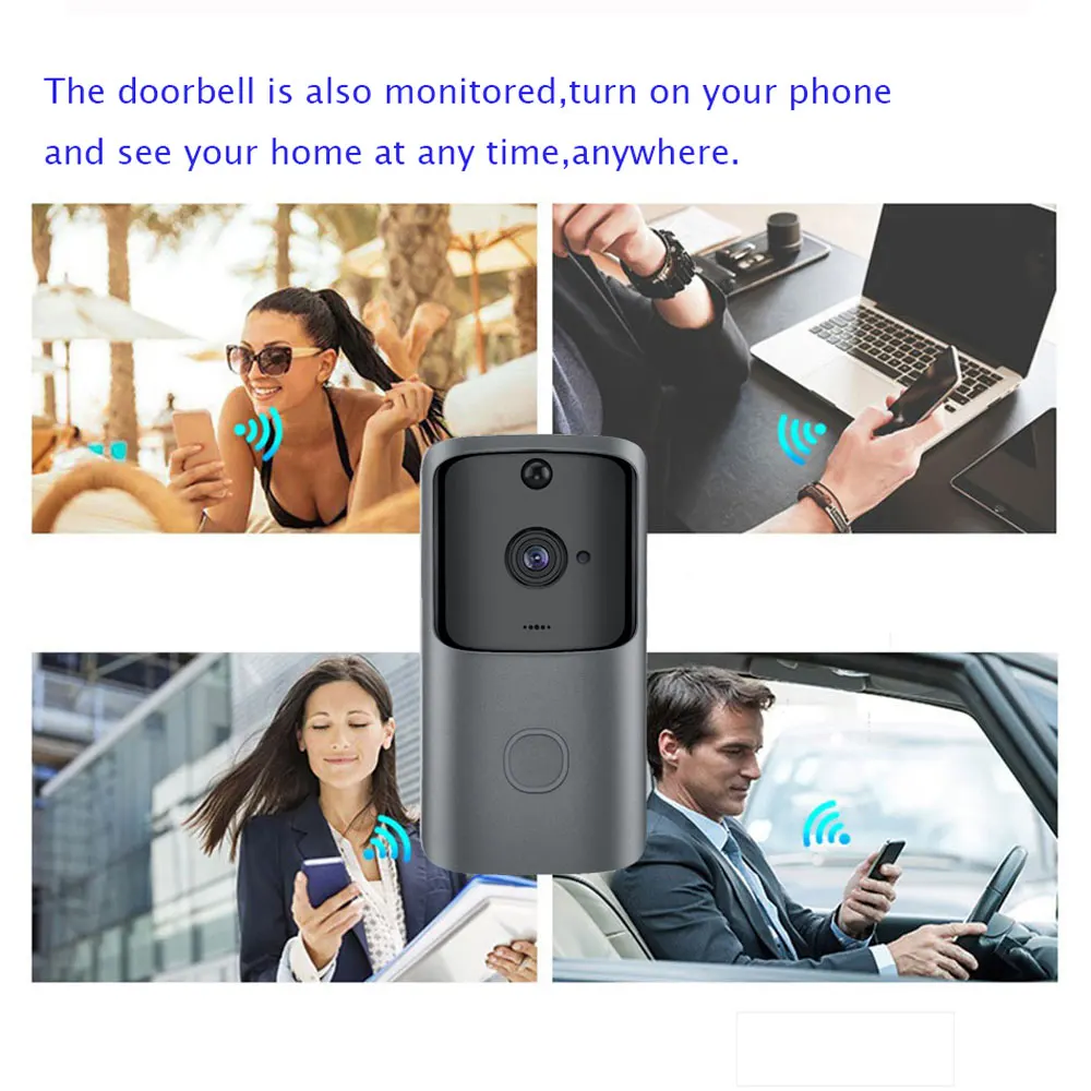 Умный дверной звонок с камерой Wi-Fi кольцевой видеозвонок наборы цифровой глазок