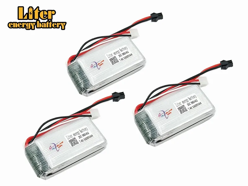 3 шт. 7 4 В 1600 мАч 25c Lipo аккумулятор для FT009 RC лодки speedboat 12428 батарея 2S 903462 JST SM KET T