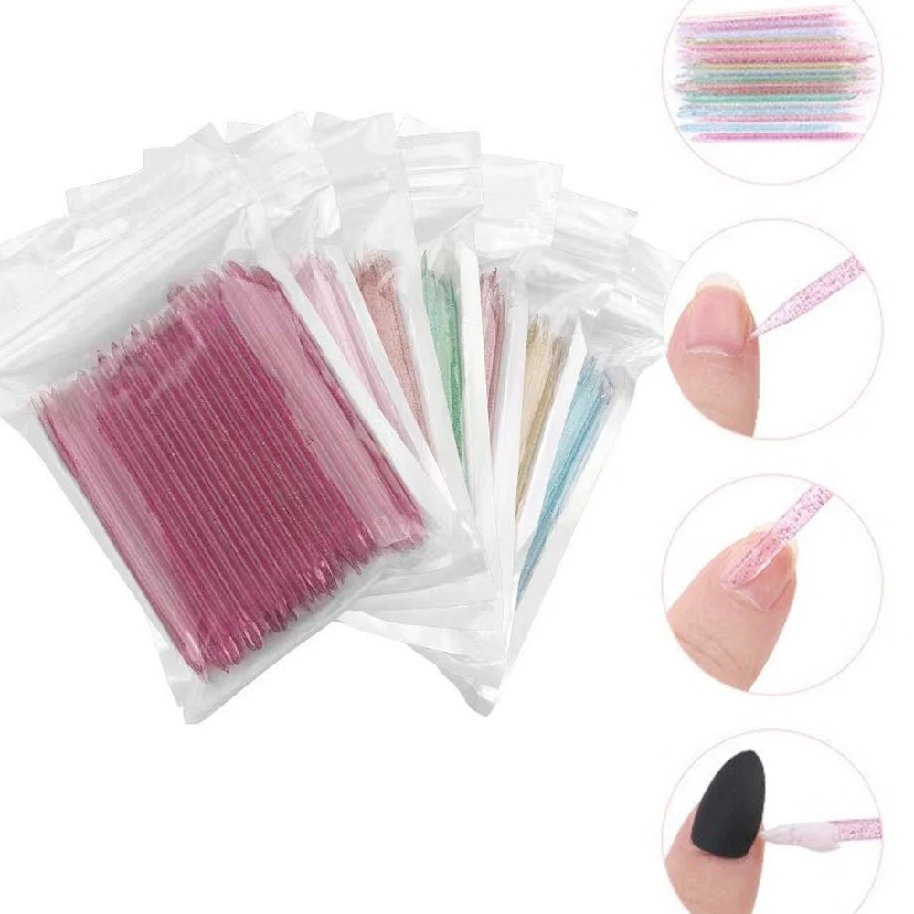 

50Pcs/lot Pack- Nail Cuticle Pusher,Reusable Crystal Stick,Nail Art Cuticle Pusher,Cuticle Remover Tool,Manicures Tools,Dotting