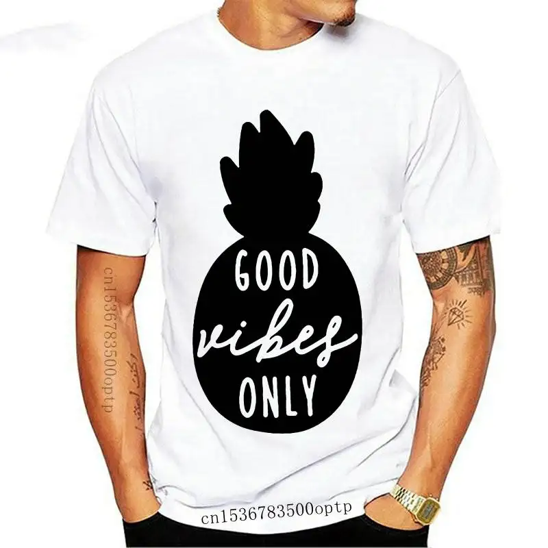 

New Good Vibes Only Print Women tshirt Cotton Casual Funny t shirt Gift Lady Yong Girl Top Tee 6 Color A-1145