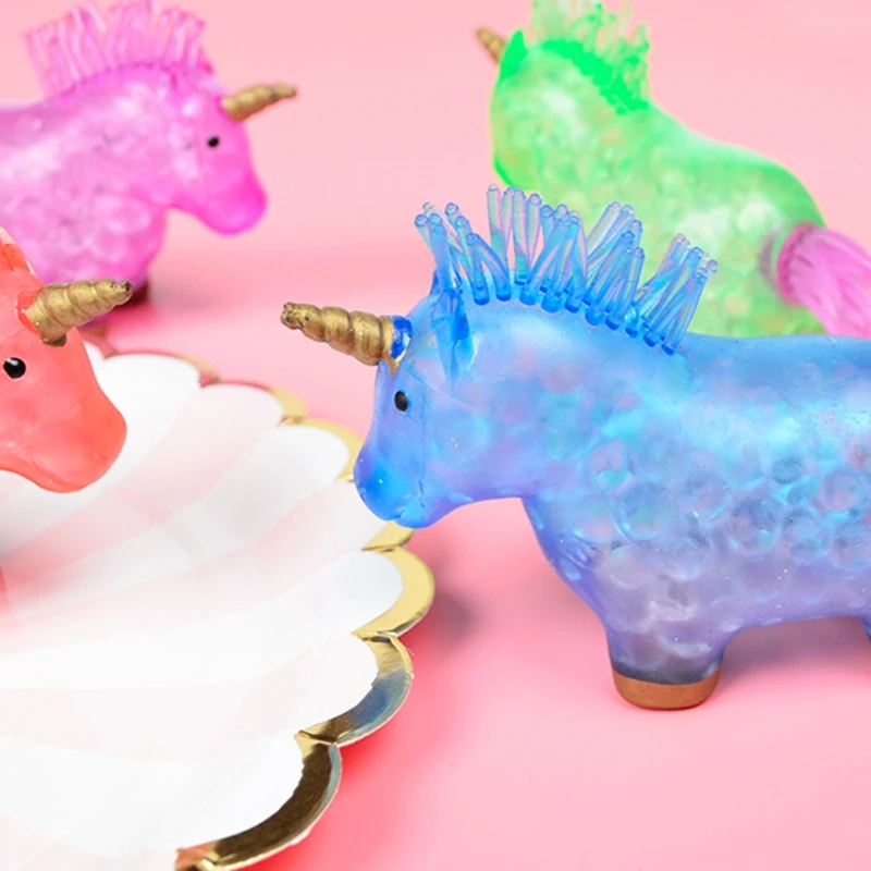 

4.5Inch Sensory Fidget Squeeze Horse Trick Toy Bead Ball Interactive Decompressing Squishy Ball for Kids Autism Anxiety