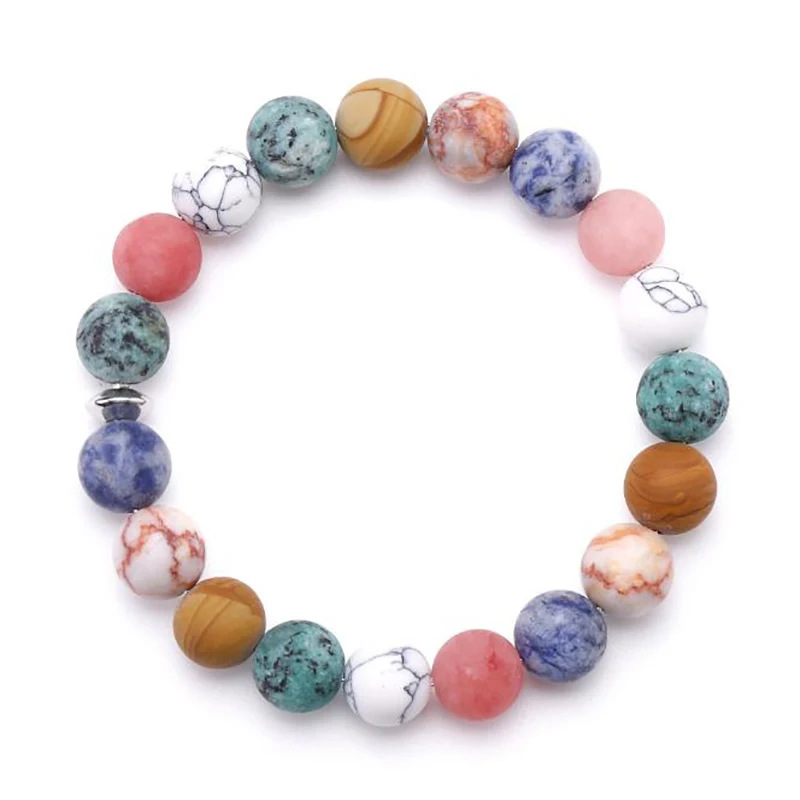 OAIITE матовые браслеты с натуральным камнем бусинами и амазонитом Beaad трендовая