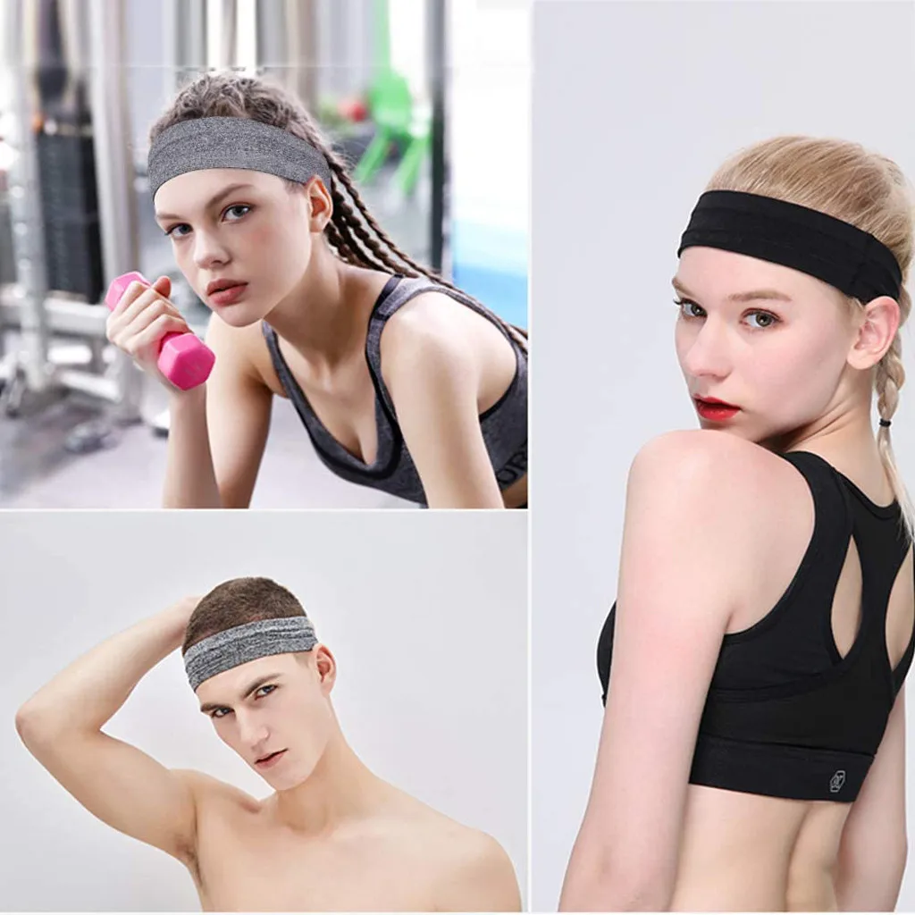 2 шт. эластичные Йога повязка на голову спортивный напульсник Для женщин/мужская