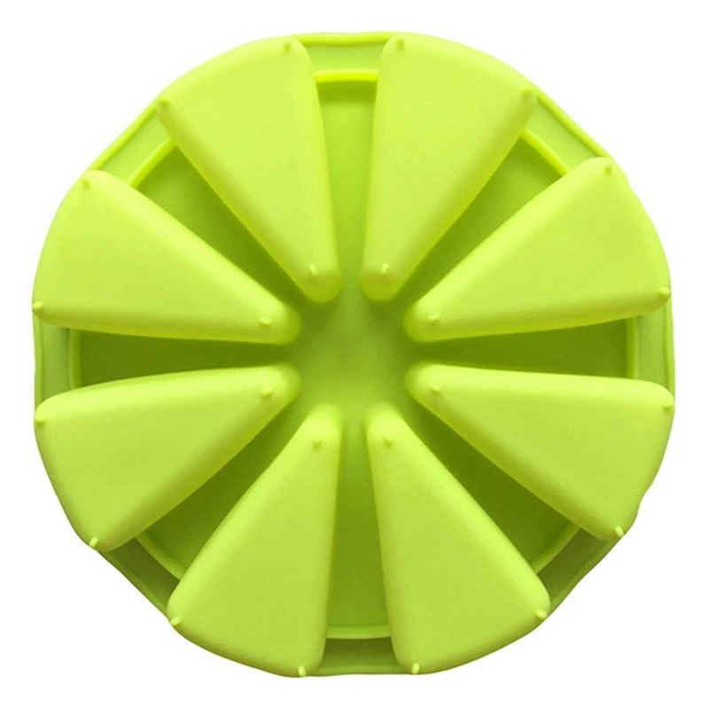 

Silicone Portion Cake Mold 8-Cavity DIY Non-Stick Soap Mould Pizza Slices Pan Sponge Mousse Dessert Cake Decorating