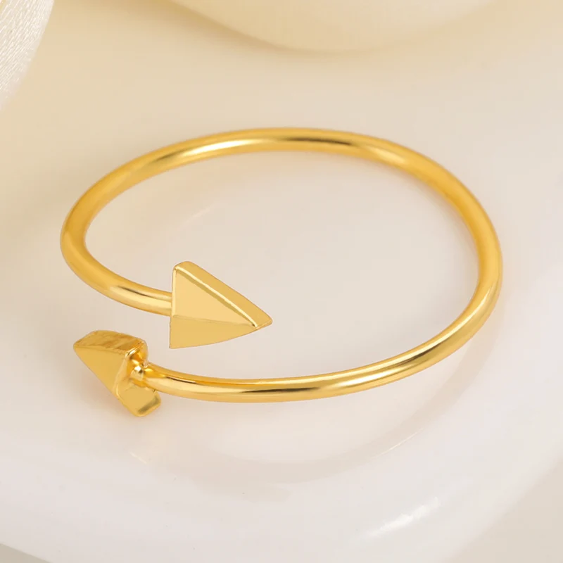 

Fashion Creative Arrow Stainless Steel Jewelry Popular Personality Simple Arrow Ring Women Men Opening Rings Best Friend Gift