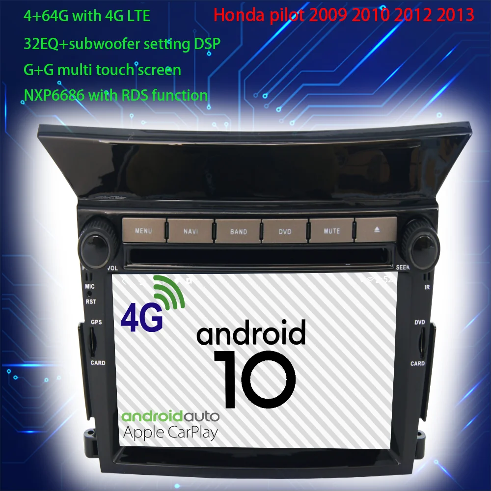Авторадио для Honda Pilot 2009 2010 2011 2012 2013 автомобильное радио мультимедийный