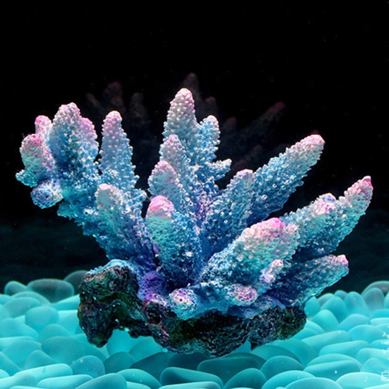

Beautiful Aquarium Coral Plant Ornament Resin Artificial Rock Decor Fish Tank Coral Reef Decoration Stone Aquarium Background