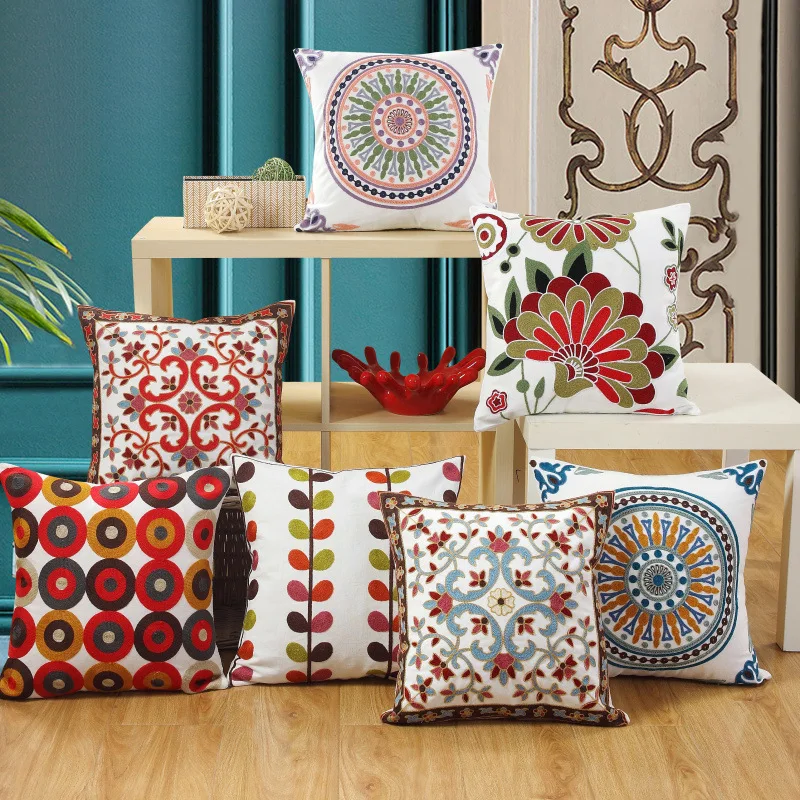 Наволочки с вышивкой наволочки хлопковые простые подушки без сердечника