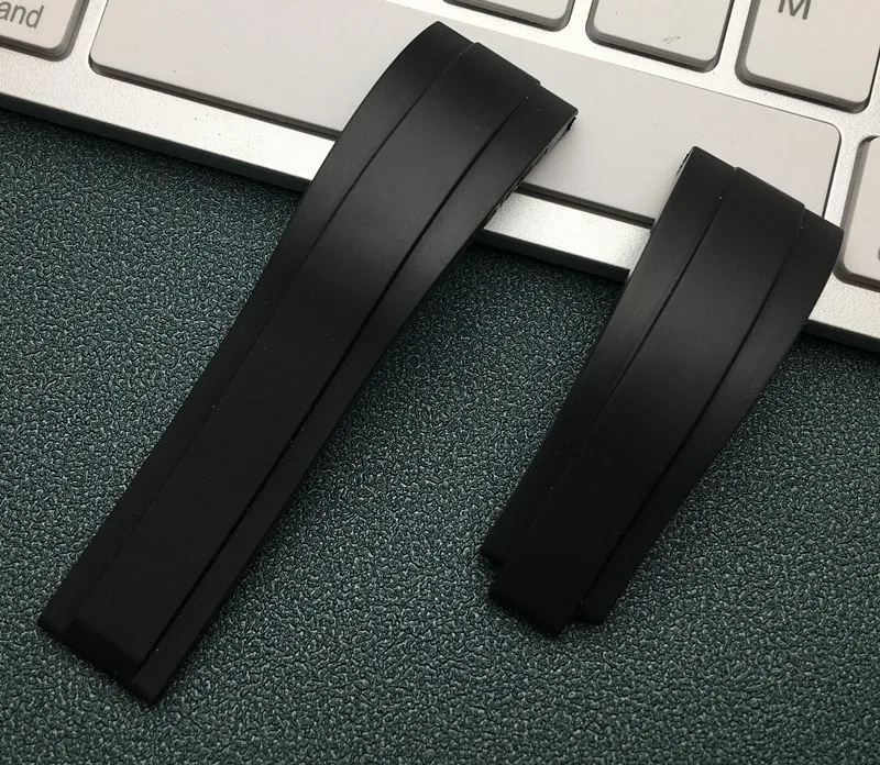 Ремешок силиконовый для наручных часов эластичный браслет из флюорового каучука