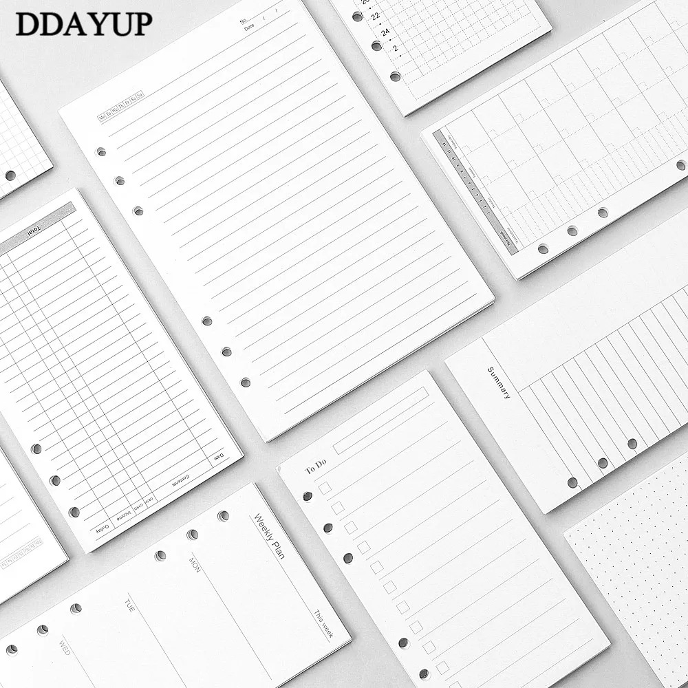 Блокнот А5/А6 со сменными листами сменные внутренние страницы для спиральной