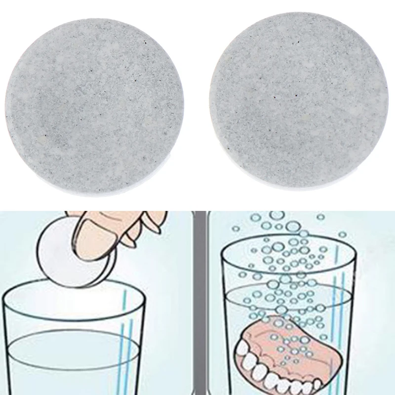 

Denture Cleansing Tablet 1box/24pcs Denture Cleanser Pills Whitening Remove Plaque Antibacteria