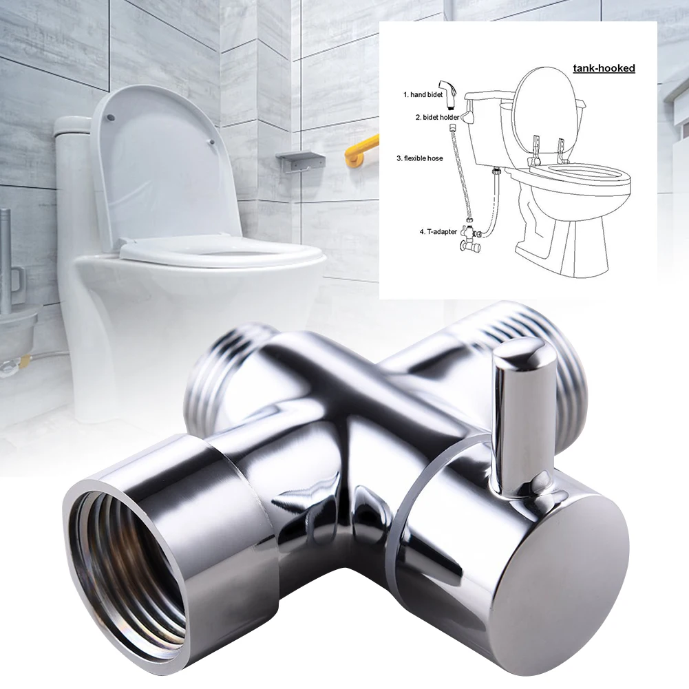 3-полосный угловой клапан для ванной комнаты душевой рычаг Современный Твердый