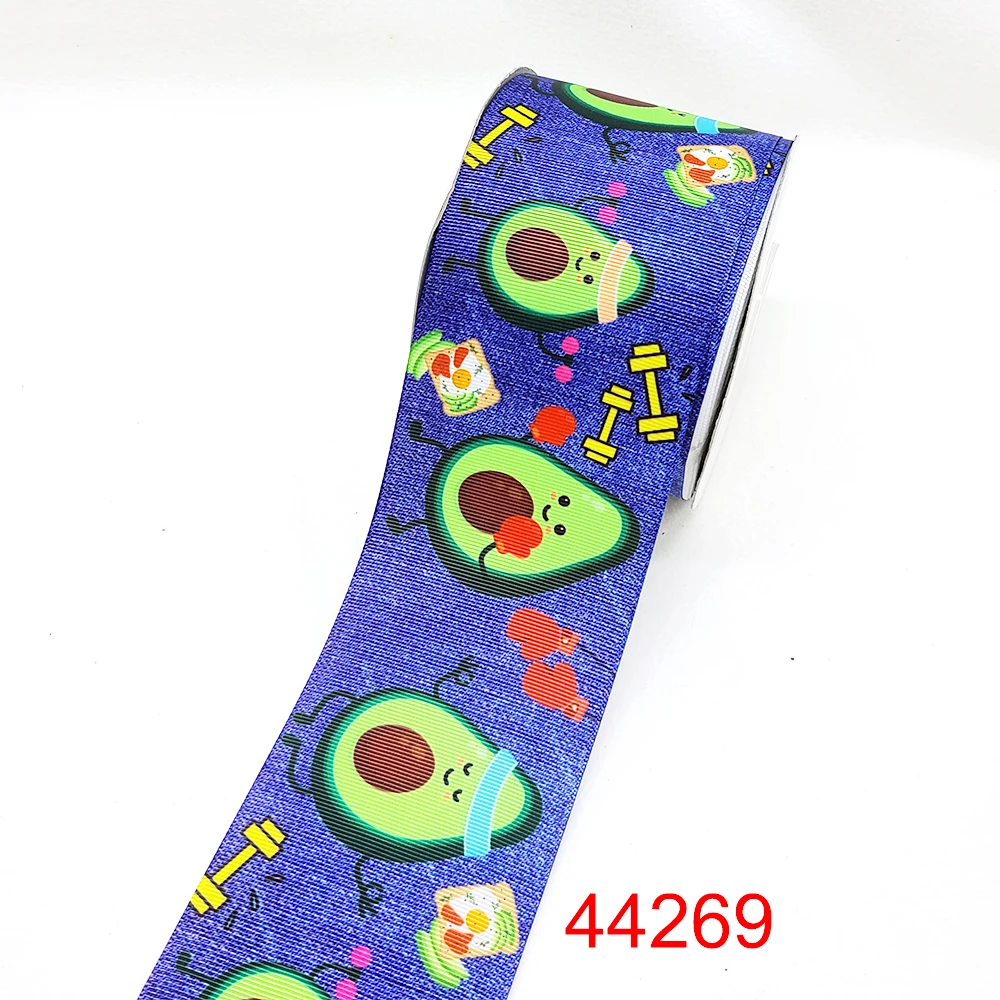 Товары для рукоделия корсажная лента с рисунком авокадо из мультфильма атласная