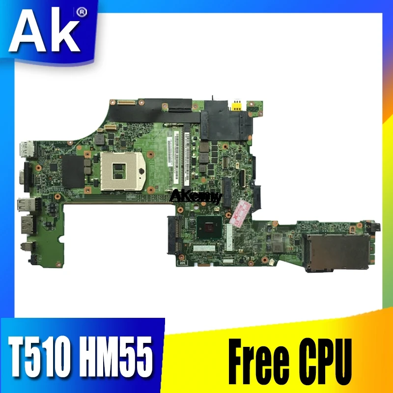 FRU 63Y1579 материнская плата для ноутбука lenovo thinkpad T510 T510i основная HM55 Бесплатный