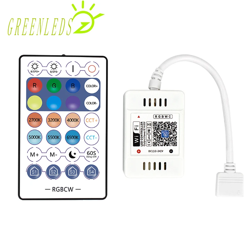 Светодиодный контроллер WIFI Music RGBWW 28Key пульт дистанционного управления 144W DC12-24V
