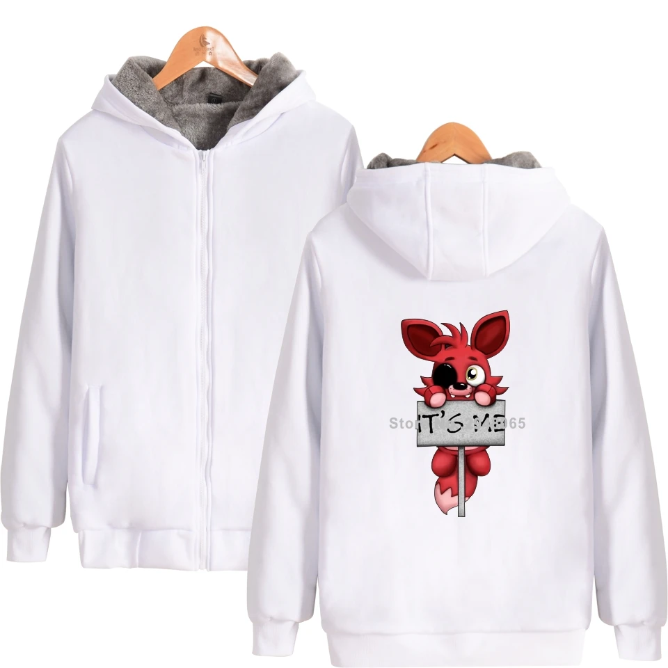 Флисовая Толстовка Fnaf теплая толстовка с мультяшным медведем и надписью Five Nights At