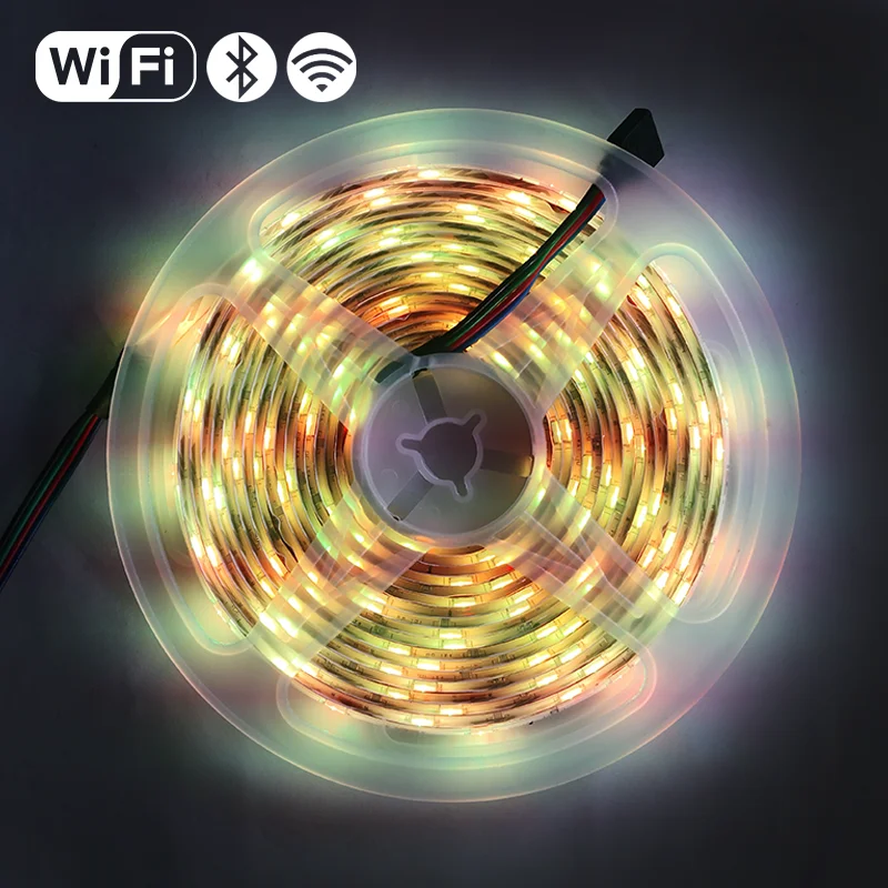 

IP65 WIFI Controller LED Strip Light RGB 5050/2835 Flexible Ribbon Fita RGB Led Lights waterproof Tape Diode 2021 Decor DC 12V