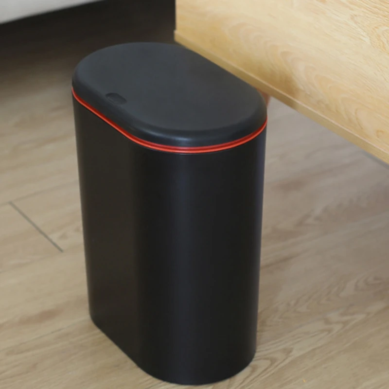 Пластиковый узкий кухонный мусорный бак для туалета пресс мусорное ведро ванной