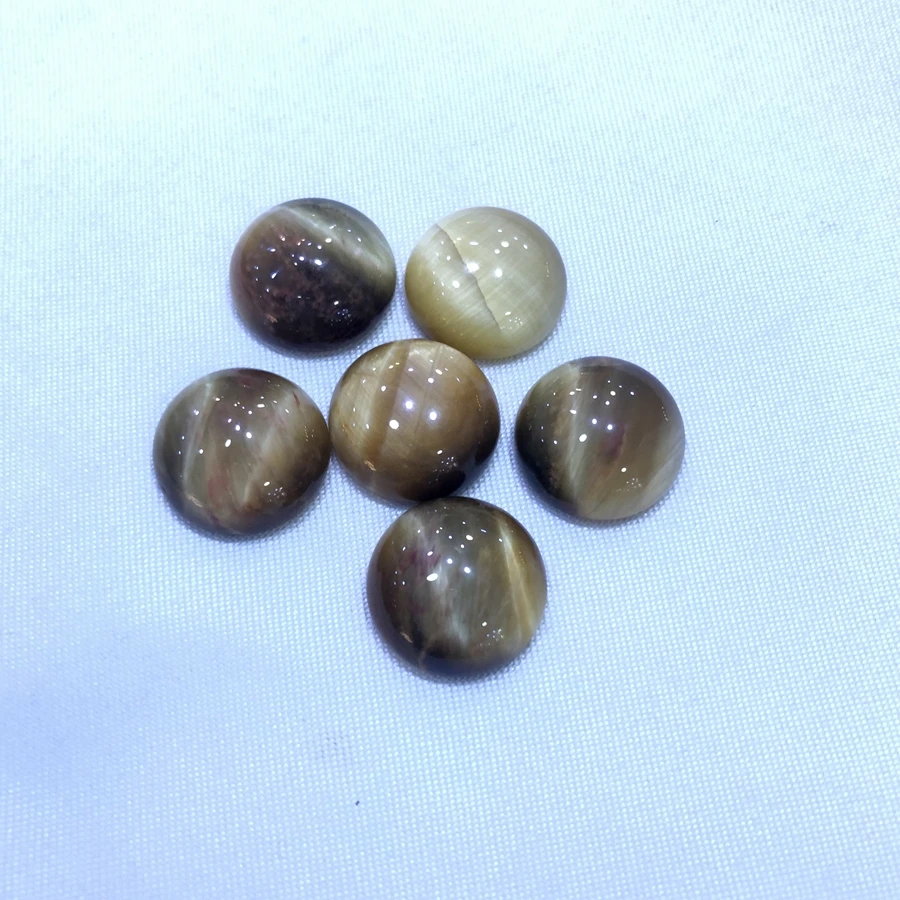 

Оптовая продажа, 5 шт./партия, натуральные золотистые тигровые глазки, кабошоны 6 мм, 8 мм, 10 мм, 12 мм, 16 мм, круглые драгоценные камни, кабошон, ю...