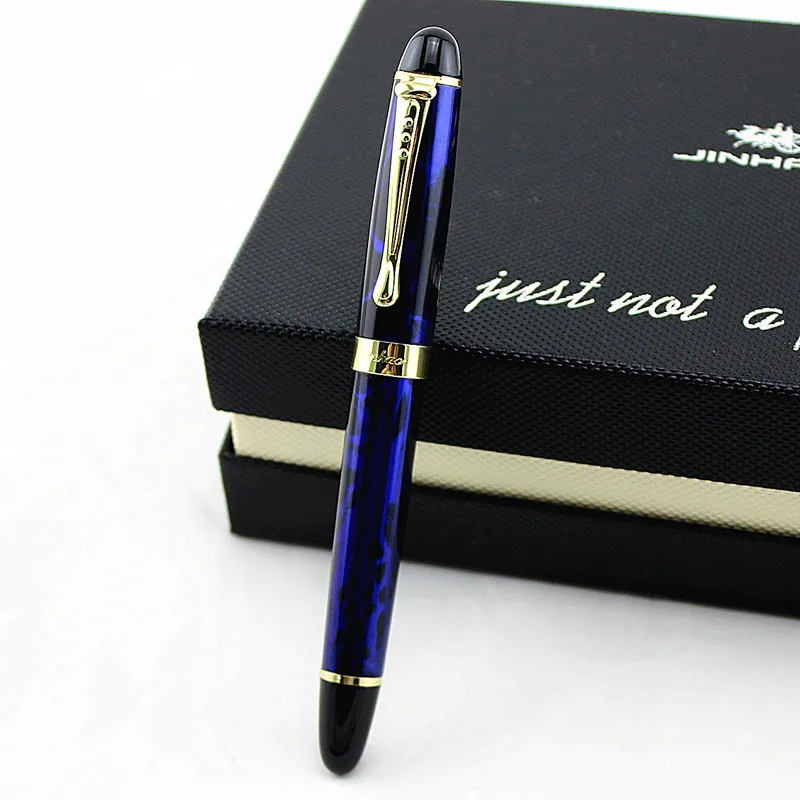 Jinhao X450 классический толстый корпус 1,0 мм изогнутое перо каллиграфия ручка высокого качества металлическая перьевая ручка Роскошные чернила подарочные ручки для письма - Цвет: J