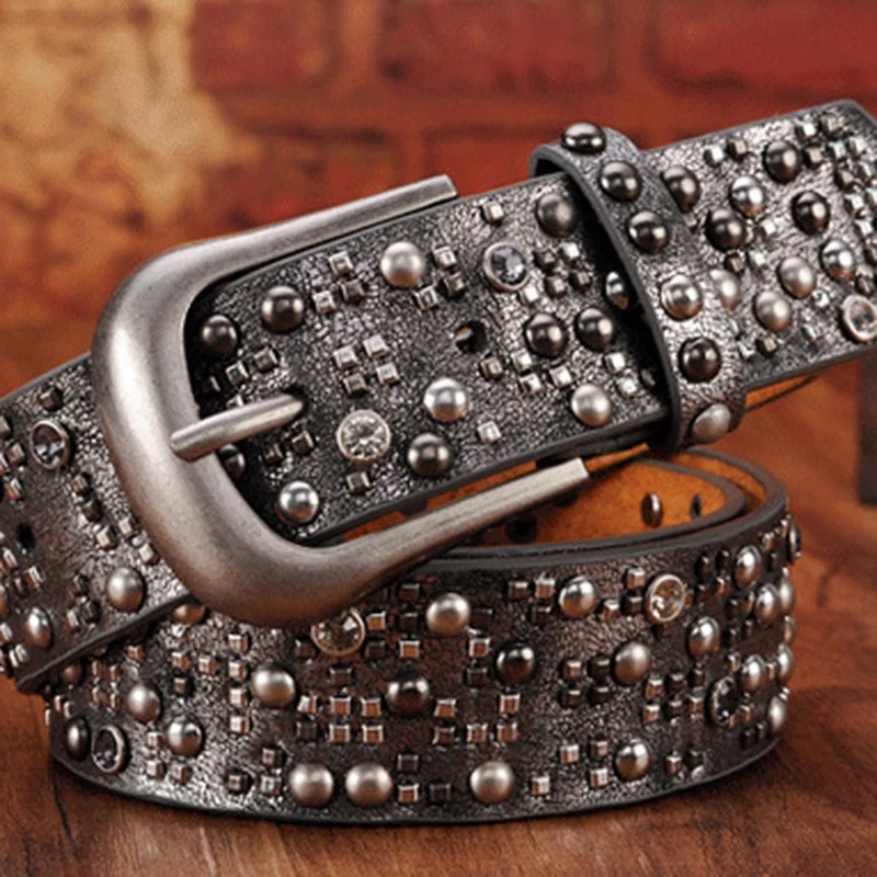 Заклепки инкрустация древний пояс для женщин мода пряжкой талии женские ремни из